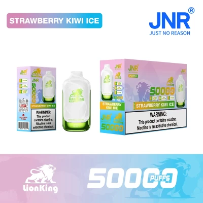 1 Box (5 pcs) Strawberry Kiwi Ice | JNR Lion King 50K Puffs Disposable Vape
